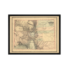 Cargar imagen en el visor de la galería, Digitally Restored and Enhanced 1862 Colorado Territory Map - Framed Vintage Colorado Map Poster - History Map of Colorado Wall Art