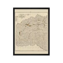 Load image into Gallery viewer, Digitally Restored and Enhanced 1900 Choctaw Nation of Oklahoma Map - Framed Vintage Oklahoma Map Poster - Historic Oklahoma Wall Art - Map of Choctaw Nation Indian Territory Oklahoma