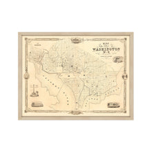 Cargar imagen en el visor de la galería, Digitally Restored and Enhanced 1850 Washington DC Map - Framed Vintage City of Washington DC Map - Old Wall Map of Washington DC - Restored Washington DC Map Print Wall Art Poster