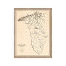 Load image into Gallery viewer, Digitally Restored and Enhanced 1825 Greenville County South Carolina Map - Framed Vintage Map of Greenville SC - History Map of Greenville District South Carolina Wall Art Poster