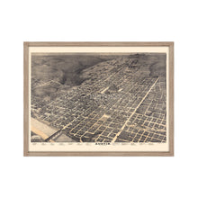 Cargar imagen en el visor de la galería, Digitally Restored and Enhanced 1887 Map of Austin Texas Poster - Framed Vintage Austin Texas Wall Art - Old City of Austin Texas Map - Bird's Eye View of Austin TX Map History