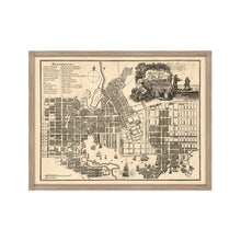 Cargar imagen en el visor de la galería, Digitally Restored and Enhanced 1804 Baltimore Map Print - Framed Vintage Baltimore City Wall Art - Old Baltimore Maryland Map Poster