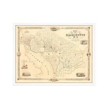 Cargar imagen en el visor de la galería, Digitally Restored and Enhanced 1850 Washington DC Map - Framed Vintage City of Washington DC Map - Old Wall Map of Washington DC - Restored Washington DC Map Print Wall Art Poster