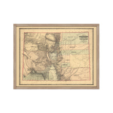 Cargar imagen en el visor de la galería, Digitally Restored and Enhanced 1862 Colorado Territory Map - Framed Vintage Colorado Map Poster - History Map of Colorado Wall Art