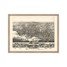 Cargar imagen en el visor de la galería, Digitally Restored and Enhanced 1882 Plymouth MA Map - Framed Vintage Plymouth Massachusetts Poster - History Map of Massachusetts