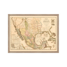 Cargar imagen en el visor de la galería, Digitally Restored and Enhanced 1847 Mexico Map Poster - Framed Vintage Mexico Wall Art - History Map of Mexico Poster - Old Mapa de Mexico - Mapa de los Estados Unidos de Mejico