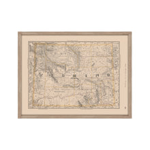 Load image into Gallery viewer, Digitally Restored and Enhanced 1891 Wyoming Map Poster - Framed Vintage Wyoming Map - Restored Wyoming State Map Print - History Map of Wyoming Poster - Old Wyoming Wall Art