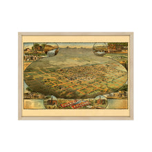 Load image into Gallery viewer, Digitally Restored and Enhanced 1885 Phoenix Arizona Map - Framed Vintage Phoenix AZ Poster - Old Phoenix Wall Art - History Map of Phoenix AZ - Maricopa County Map of Phoenix Arizona