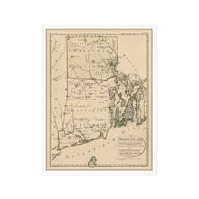 Cargar imagen en el visor de la galería, Digitally Restored and Enhanced 1797 Map of Rhode Island - Framed Vintage Rhode Island State Map - Old Rhode Island Poster - Historic RI Map - Restored Rhode Island Wall Art