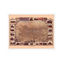 Load image into Gallery viewer, Digitally Restored and Enhanced 1901 San Jose California Map - Framed Vintage San Jose Wall Art - Old San Jose Poster - History Map of San Jose CA - Bird's Eye View of San Jose CA Map