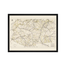 Load image into Gallery viewer, Digitally Restored and Enhanced 1919 Arizona New Mexico Map - Framed Vintage Arizona Wall Art - History Map of New Mexico and Arizona