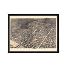 Cargar imagen en el visor de la galería, Digitally Restored and Enhanced 1887 Map of Austin Texas Poster - Framed Vintage Austin Texas Wall Art - Old City of Austin Texas Map - Bird's Eye View of Austin TX Map History