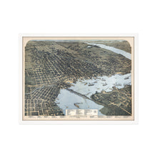 Cargar imagen en el visor de la galería, Digitally Restored and Enhanced 1893 Jacksonville Florida Map - Framed Vintage Jacksonville Wall Art - History Map of Jacksonville Florida - Old Bird's Eye View Map of Jacksonville FL