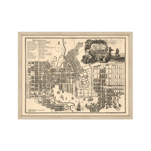 Cargar imagen en el visor de la galería, Digitally Restored and Enhanced 1804 Baltimore Map Print - Framed Vintage Baltimore City Wall Art - Old Baltimore Maryland Map Poster