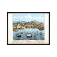Cargar imagen en el visor de la galería, Digitally Restored and Enhanced 1884 San Francisco Map Print - Framed Vintage San Francisco Wall Art - Map of San Francisco Poster Formerly Yerba Buena - San Francisco Framed Wall Art