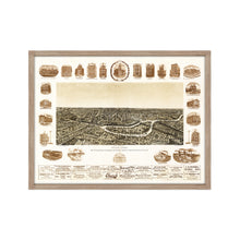 Cargar imagen en el visor de la galería, Digitally Restored and Enhanced 1892 Map of Dallas Texas Poster - Framed Vintage Dallas Map - Old City of Dallas Wall Art - Dallas Texas Map History - Bird's Eye View of Dallas TX Map
