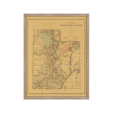 Cargar imagen en el visor de la galería, Digitally Restored and Enhanced 1879 Utah Map Poster - Framed Vintage Utah Wall Map - Old Map of Utah Poster - Restored Utah Wall Art - Historic Utah State Map - Territory of Utah Map
