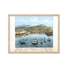 Cargar imagen en el visor de la galería, Digitally Restored and Enhanced 1884 San Francisco Map Print - Framed Vintage San Francisco Wall Art - Map of San Francisco Poster Formerly Yerba Buena - San Francisco Framed Wall Art