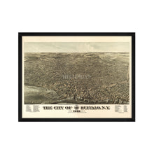 Cargar imagen en el visor de la galería, Digitally Restored and Enhanced 1880 Buffalo New York Map - Framed Vintage City of Buffalo Wall Art - History Map of Buffalo NY - Bird's Eye View of Buffalo New York Poster