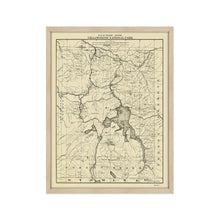 Load image into Gallery viewer, Digitally Restored and Enhanced 1900 Yellowstone National Park Map - Framed Vintage Wyoming Map Poster - Old Wyoming Wall Art - Tourist Routes Map of Yellowstone National Park