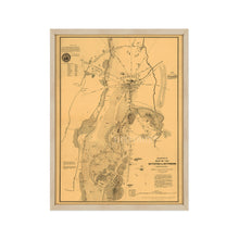 Load image into Gallery viewer, Digitally Restored and Enhanced 1863 Gettysburg Map - Framed Vintage Pennsylvania Map Print - Old Pennsylvania Wall Art - Restored Gettysburg Battlefield Map of Pennsylvania Poster