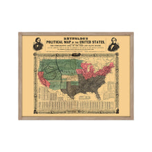 Load image into Gallery viewer, Digitally Restored and Enhanced 1856 United States Map Poster - Framed Vintage Map of USA - Old USA Map Poster - United States Wall Map - Political Map of United States Wall Art