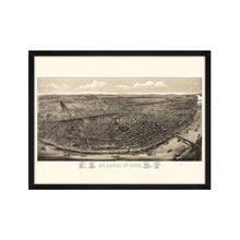 Cargar imagen en el visor de la galería, Digitally Restored and Enhanced 1895 Saint Louis Missouri Map - Framed Vintage St Louis Wall Art - History Map of St Louis MO Poster