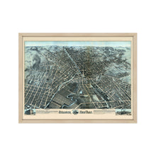 Load image into Gallery viewer, Digitally Restored and Enhanced 1874 Map of Syracuse New York - Framed Vintage Syracuse NY Map - Old Syracuse Wall Art - Bird's Eye View of Syracuse New York Map History