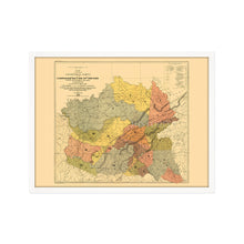 Cargar imagen en el visor de la galería, Digitally Restored and Enhanced 1884 Cherokee Nation History Map - Framed Vintage Map of Indian Tribes - Old Cherokee Nation Wall Art - Historic Oklahoma Map - American Indian Map