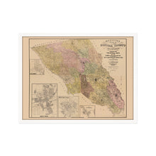 Cargar imagen en el visor de la galería, Digitally Restored and Enhanced 1900 Sonoma County Map - Framed Vintage Sonoma California Wall Map - History Map of Sonoma County CA