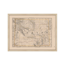 Load image into Gallery viewer, Digitally Restored and Enhanced 1891 Wyoming Map Poster - Framed Vintage Wyoming Map - Restored Wyoming State Map Print - History Map of Wyoming Poster - Old Wyoming Wall Art