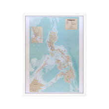 Load image into Gallery viewer, Digitally Restored and Enhanced 1990 Map of the Philippines Poster -Framed Vintage Map of Philippines Wall Art - Old Philippines Map Poster - Historic Philippines Wall Map Print