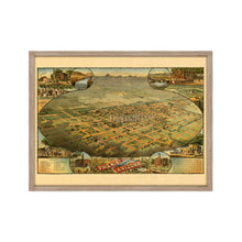 Load image into Gallery viewer, Digitally Restored and Enhanced 1885 Phoenix Arizona Map - Framed Vintage Phoenix AZ Poster - Old Phoenix Wall Art - History Map of Phoenix AZ - Maricopa County Map of Phoenix Arizona