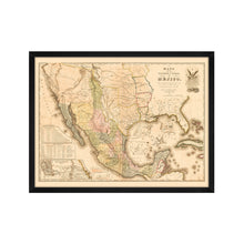 Cargar imagen en el visor de la galería, Digitally Restored and Enhanced 1847 Mexico Map Poster - Framed Vintage Mexico Wall Art - History Map of Mexico Poster - Old Mapa de Mexico - Mapa de los Estados Unidos de Mejico