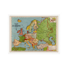 Load image into Gallery viewer, Digitally Restored and Enhanced 1925 Europe Map Poster - Framed Vintage Map of Europe - Old Map of Europe Wall Art - Restored Europe Wall Map - Bacon's Standard Poster Map Of Europe