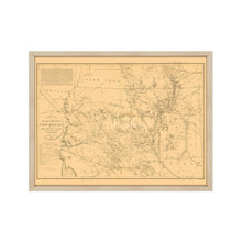 Load image into Gallery viewer, Digitally Restored and Enhanced 1867 New Mexico State Map - Framed Vintage New Mexico Map Poster - Old New Mexico Wall Map - Territory & Military Department of New Mexico Wall Art