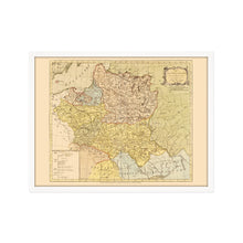 Load image into Gallery viewer, Digitally Restored and Enhanced 1770 Poland Map Poster - Framed Vintage Poland Wall Art - Old Map of Lithuania - History Map of the Kingdom of Poland and the Grand Dutchy of Lithuania