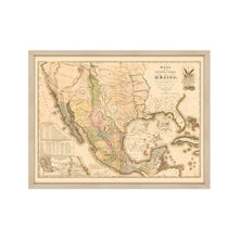 Cargar imagen en el visor de la galería, Digitally Restored and Enhanced 1847 Mexico Map Poster - Framed Vintage Mexico Wall Art - History Map of Mexico Poster - Old Mapa de Mexico - Mapa de los Estados Unidos de Mejico