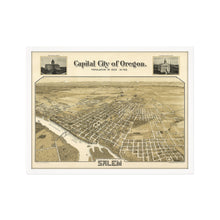 Cargar imagen en el visor de la galería, Digitally Restored and Enhanced 1905 Salem Oregon Map - Framed Vintage Salem City State of Oregon Map - History Map of Oregon Poster - Bird's Eye View of Salem Oregon Wall Art