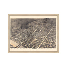 Cargar imagen en el visor de la galería, Digitally Restored and Enhanced 1887 Map of Austin Texas Poster - Framed Vintage Austin Texas Wall Art - Old City of Austin Texas Map - Bird's Eye View of Austin TX Map History