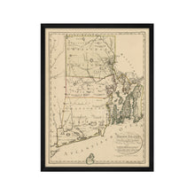 Cargar imagen en el visor de la galería, Digitally Restored and Enhanced 1797 Map of Rhode Island - Framed Vintage Rhode Island State Map - Old Rhode Island Poster - Historic RI Map - Restored Rhode Island Wall Art