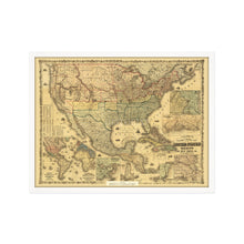 Load image into Gallery viewer, Digitally Restored and Enhanced 1862 United States Map Poster - Framed Vintage Map of United States Wall Art - Colton's Railroad & Military Map of the United States Mexico West Indies