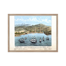 Cargar imagen en el visor de la galería, Digitally Restored and Enhanced 1884 San Francisco Map Print - Framed Vintage San Francisco Wall Art - Map of San Francisco Poster Formerly Yerba Buena - San Francisco Framed Wall Art