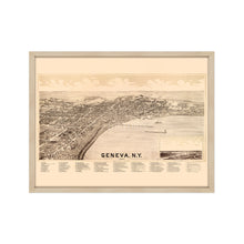 Cargar imagen en el visor de la galería, Digitally Restored and Enhanced 1893 Map of Geneva New York - Framed Vintage New York Map Poster - Old City of Geneva Map History