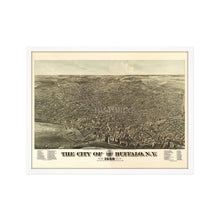 Cargar imagen en el visor de la galería, Digitally Restored and Enhanced 1880 Buffalo New York Map - Framed Vintage City of Buffalo Wall Art - History Map of Buffalo NY - Bird's Eye View of Buffalo New York Poster