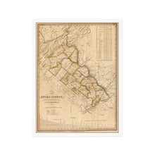 Load image into Gallery viewer, Digitally Restored and Enhanced 1831 Bucks County Pennsylvania Map - Framed Vintage Bucks County Map Print - Old Map of Pennsylvania - Restored Bucks County PA Map Wall Art Poster