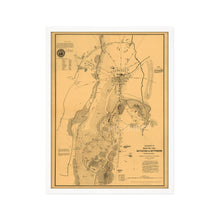 Load image into Gallery viewer, Digitally Restored and Enhanced 1863 Gettysburg Map - Framed Vintage Pennsylvania Map Print - Old Pennsylvania Wall Art - Restored Gettysburg Battlefield Map of Pennsylvania Poster