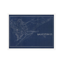 Load image into Gallery viewer, Digitally Restored and Enhanced 1935 Map of Galveston Texas - Framed Vintage Poster Map of Texas - Old Galveston County Texas Map - Restored Historic Galveston Wall Art Blueprint