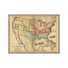 Cargar imagen en el visor de la galería, Digitally Restored and Enhanced 1861 Military Map of The United States - Framed Vintage United States Map - Restored USA Map Poster - Old Military Map of United States & Territories