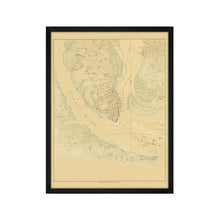 Load image into Gallery viewer, Digitally Restored and Enhanced 1780 Charleston South Carolina Map - Framed Vintage Charleston Wall Art - Old Map of Charleston SC Poster - The Investiture of Charleston Map Print
